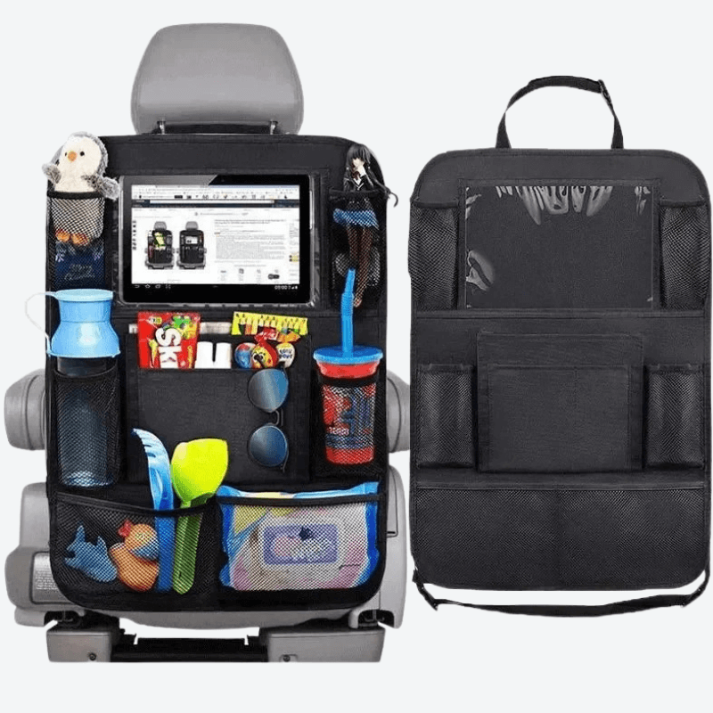 Organizador Multifuncional de Banco para Carro com Suporte para Tablet – Tecido Oxford e Múltiplos Bolsos